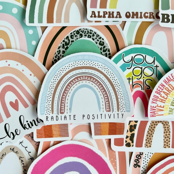 Pack of 51 Cute Boho Rainbow Aesthetic Vsco Stickers - Picture 4 of 8